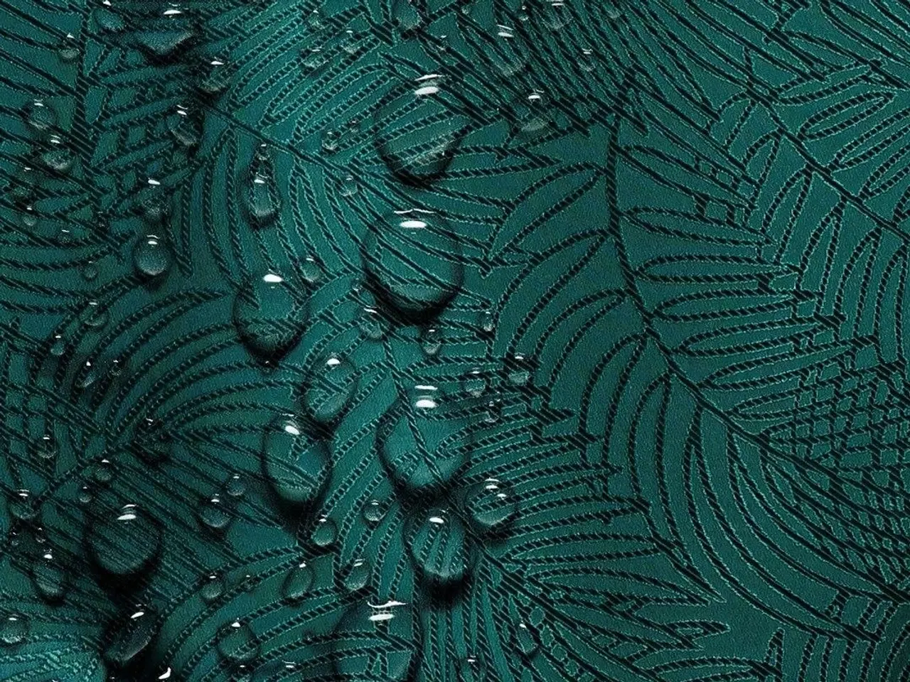 Billede 2 - Dug flaskegrøn 140×400 cm – AmeliaHome Gaia, præget plantemønster