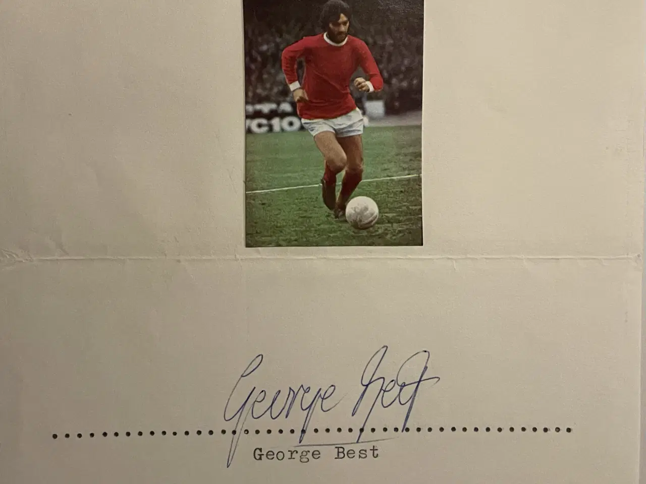 Billede 1 - Autograf af George Best (15x20cm) !