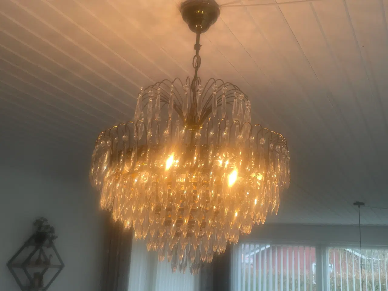 Billede 2 - Gammel prisme lysekrone.