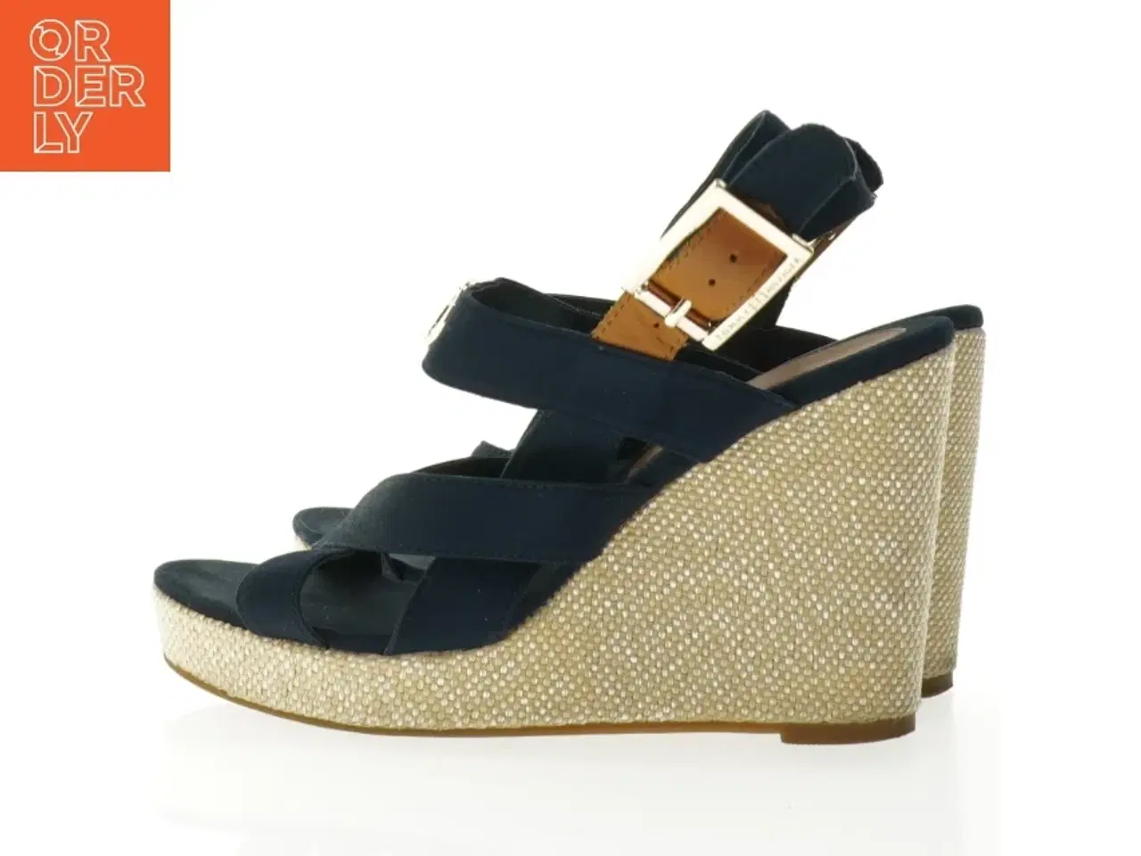 Billede 1 - Blå kilehælsandaler fra Tommy Hilfiger (str. 37)