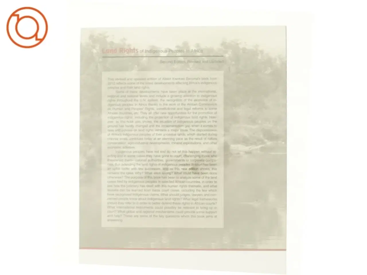 Billede 2 - Land rights of indigenous peoples in Africa af Albert Kwokwo Barume (Bog)