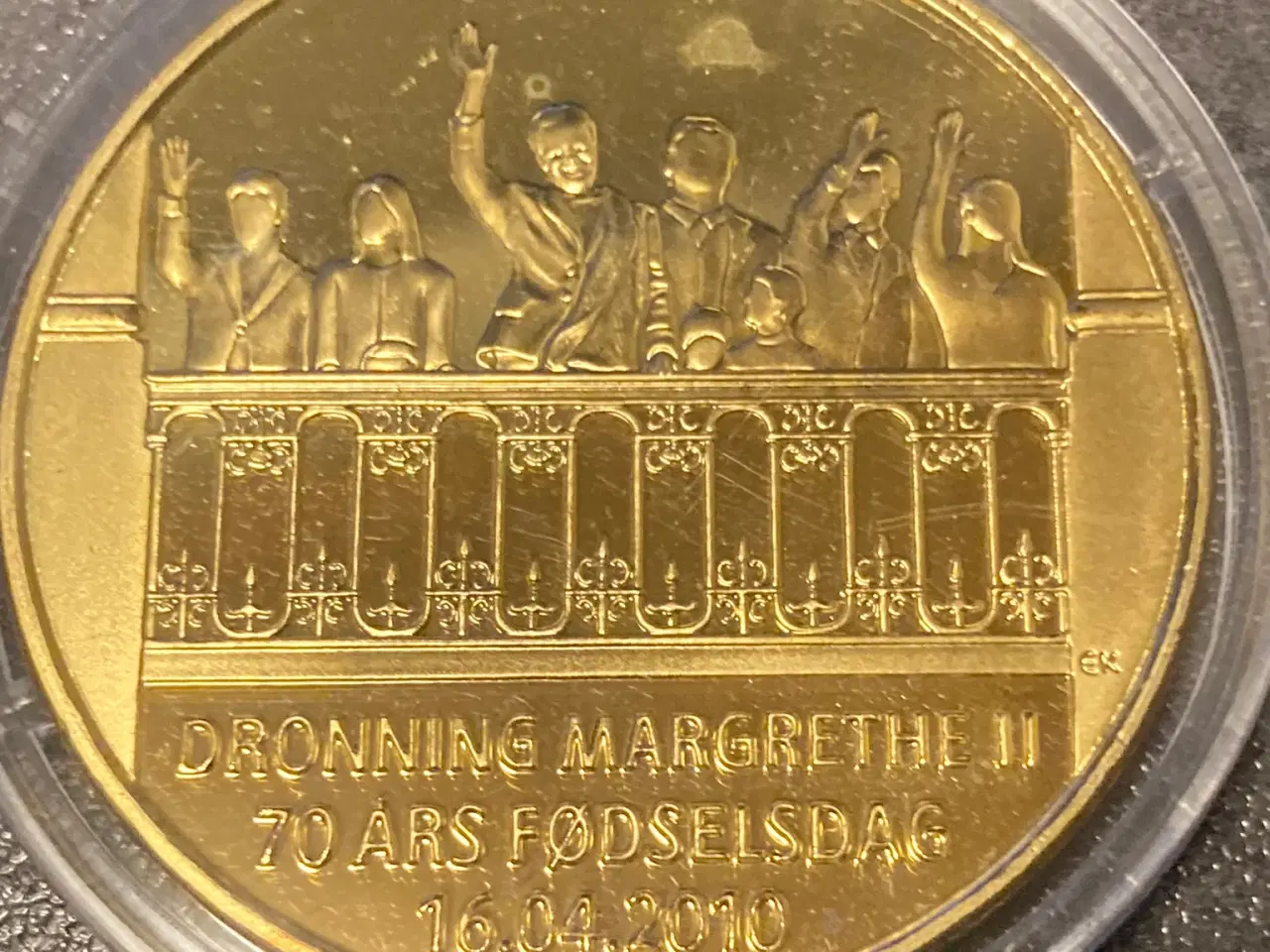 Billede 1 - Guld-mønt Dronningens 70 års fødselsdag