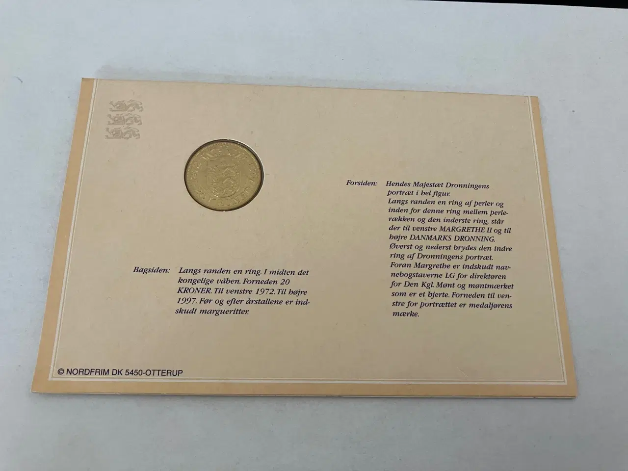 Billede 2 - 20 Kroner - Dronningens 25 års Regeringsjubilæum