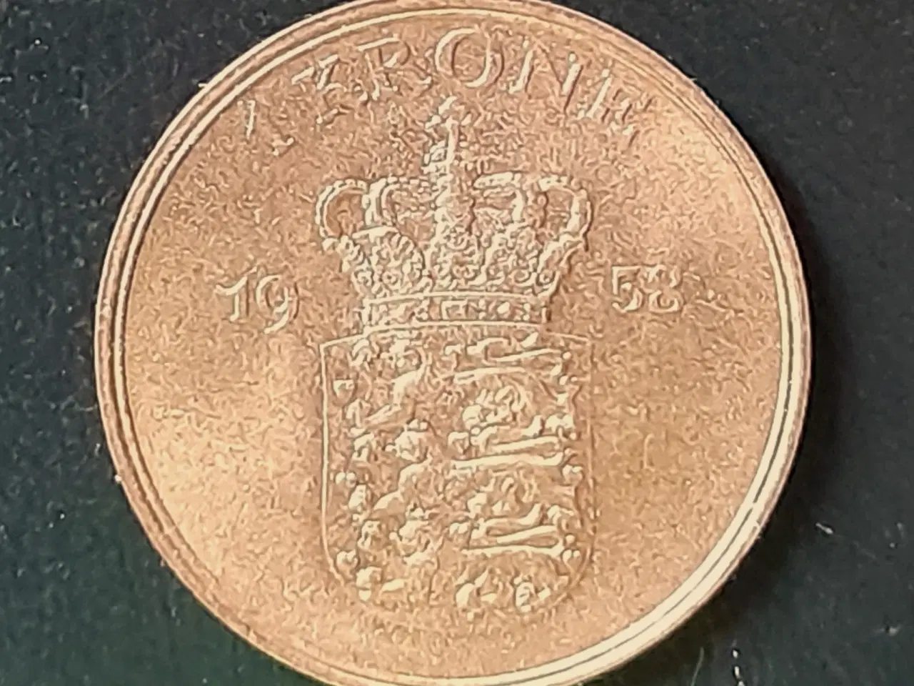Billede 1 - FLOT TÆT PÅ UNC. 1 KRONE 1958 FREDERIK IX