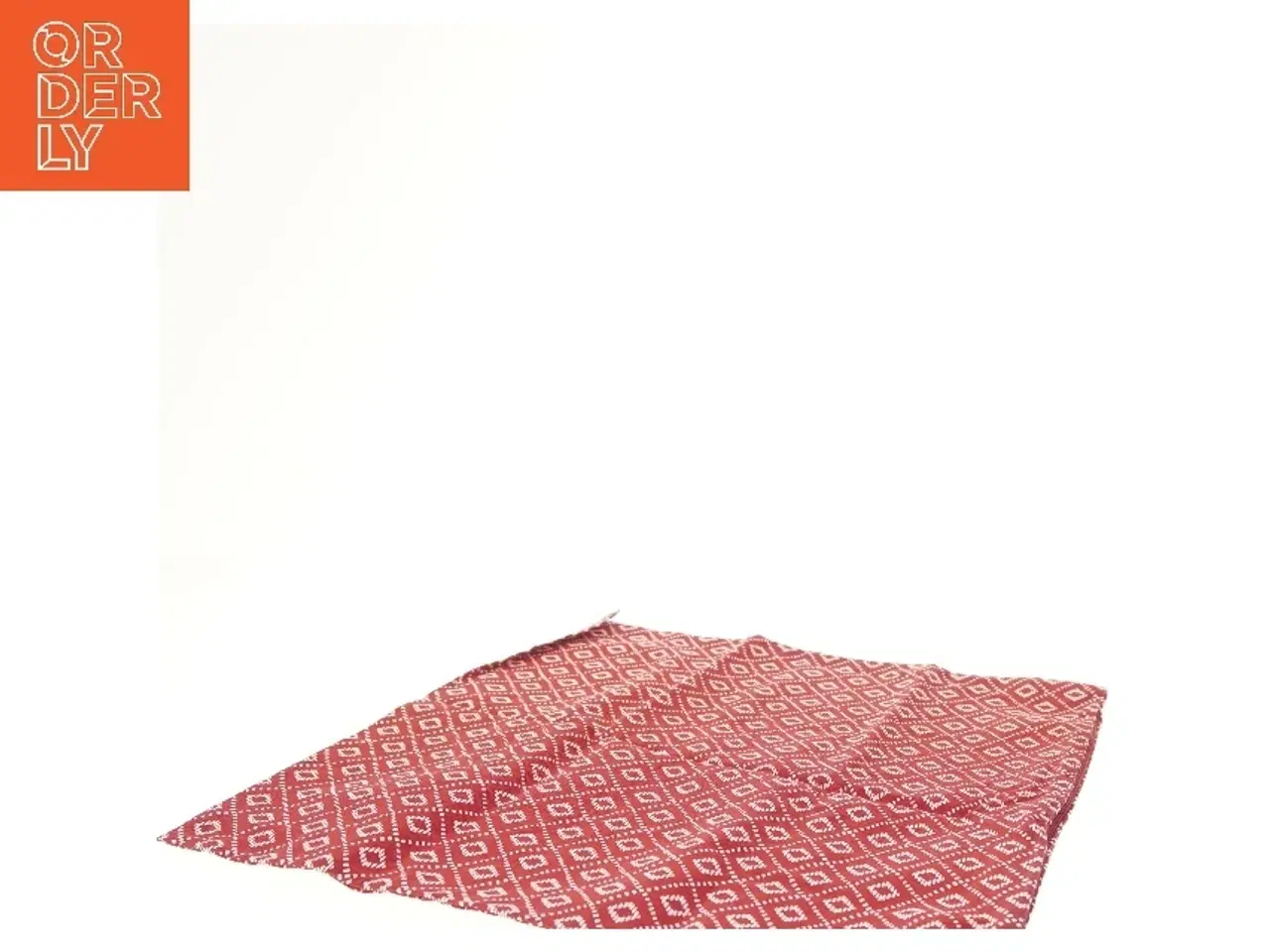 Billede 2 - Rød tekstilserviet med mønster (str. 50x50 cm)