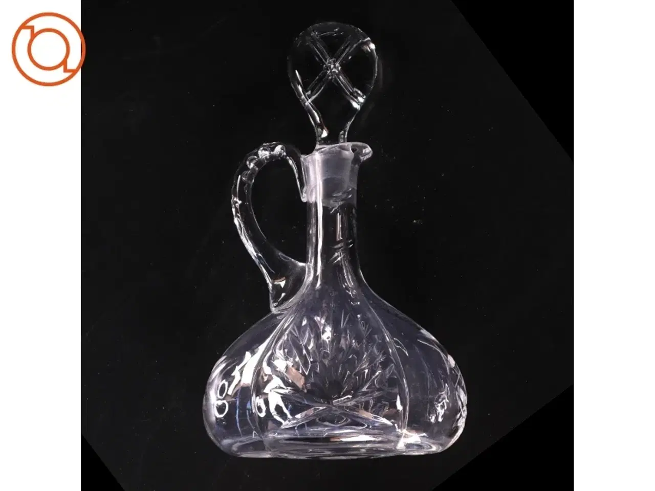 Billede 1 - Glaskarafel med mønster (str. 28 x 17 x 10 cm)