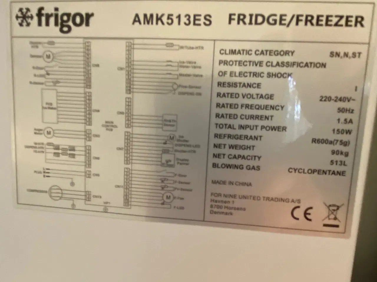 Billede 4 - Frigor Amerikaner køleskab børstet stål