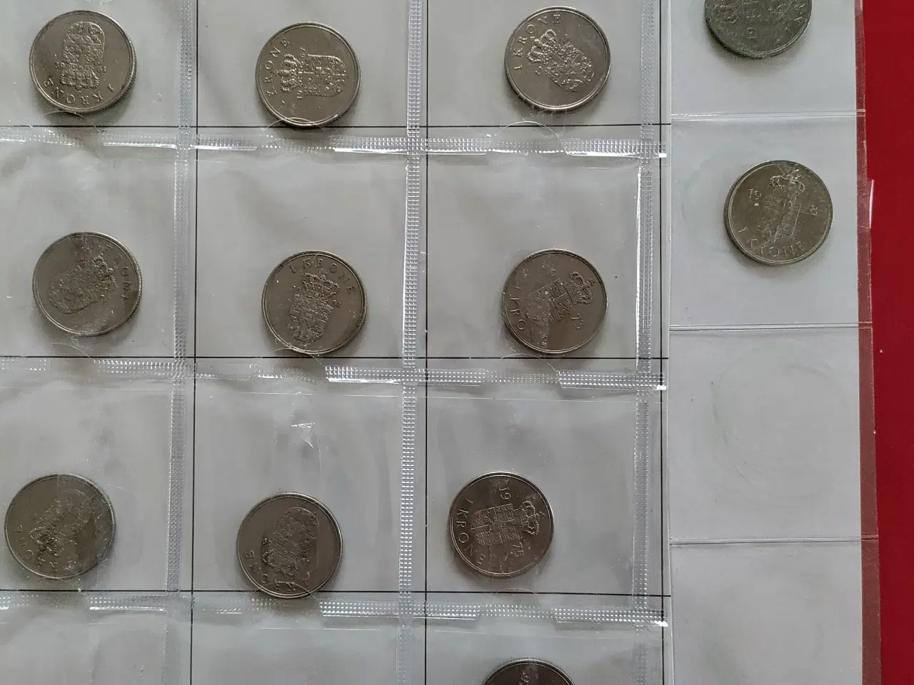 Billede 1 - Danmark 1 kroner 17 forskellige