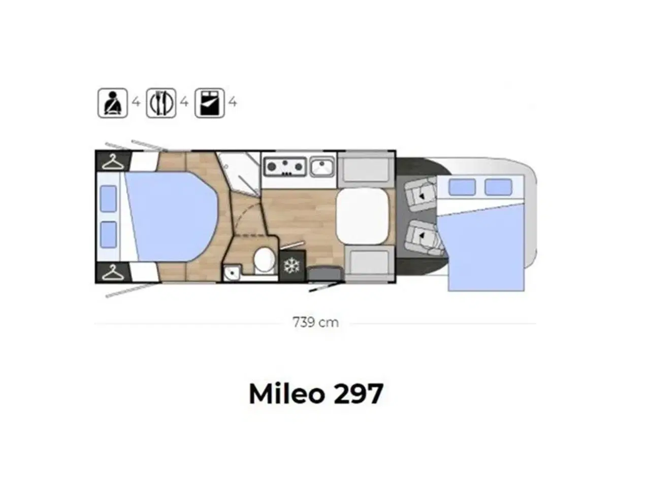 Billede 26 - 2024 - Benimar Mileo 297   Nk pakke. Automatgear. solceller. Lithium batteri. Markise. cykelstativ. Queensbed.