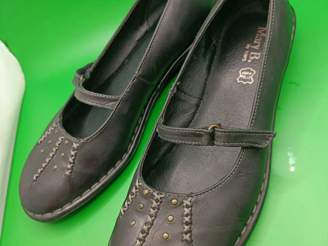 Billede 2 - Mary B sort læder sko 