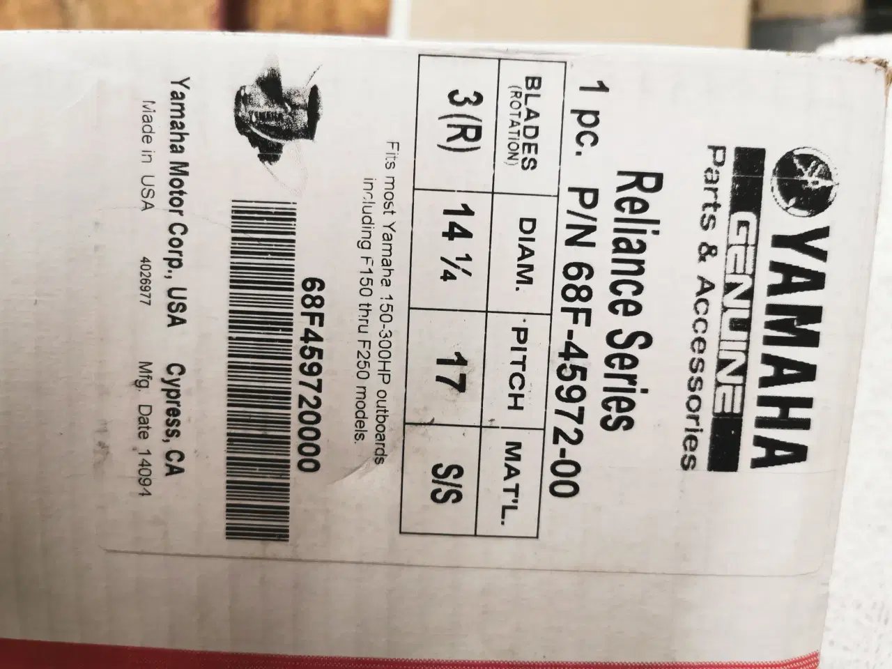 Billede 5 - Yamaha stål propel - Krom - Reliance series