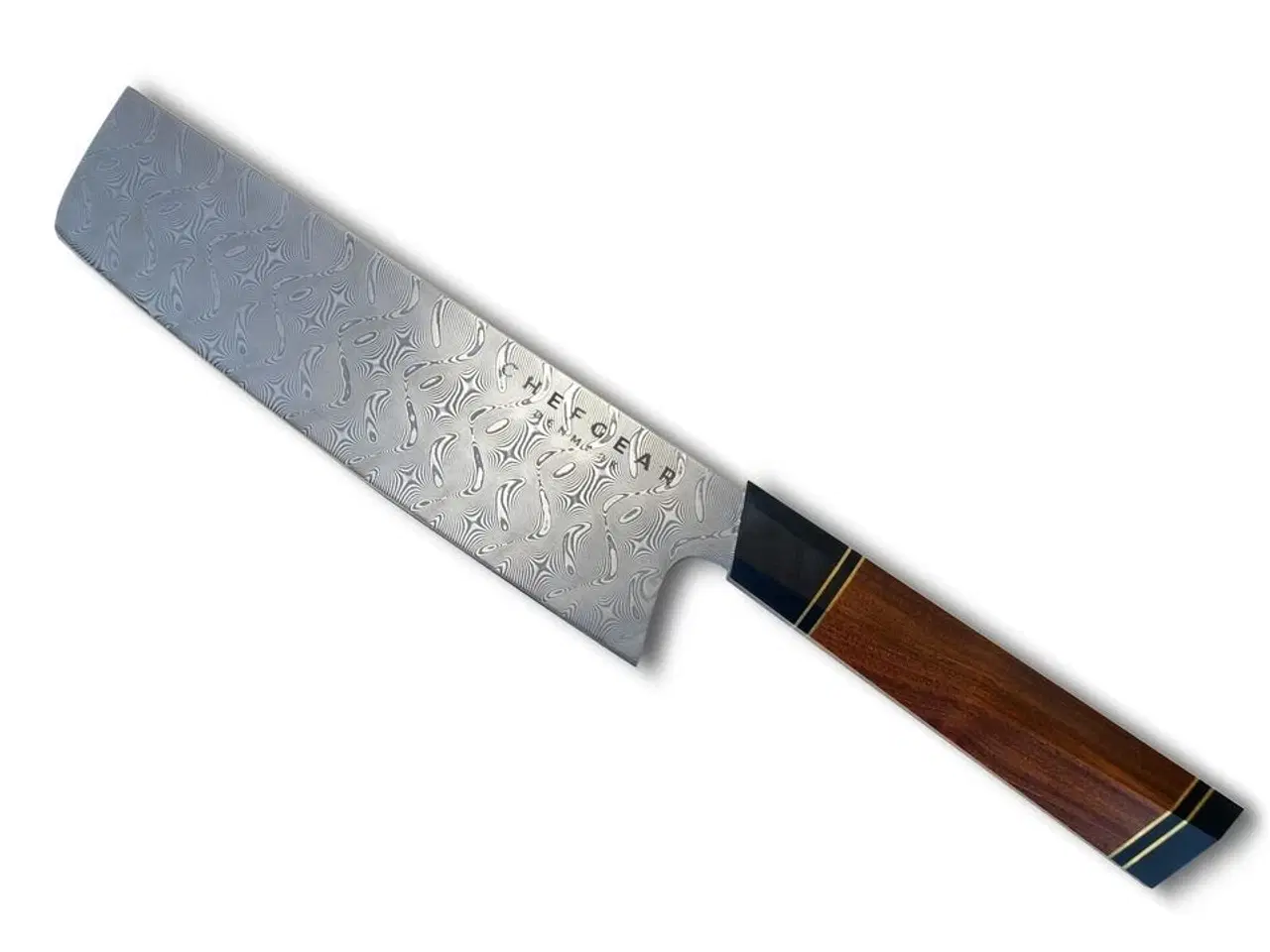 Billede 1 - Nakirikniv, 19 cm knivblad, udført i 110 lags Damaskus stål.
