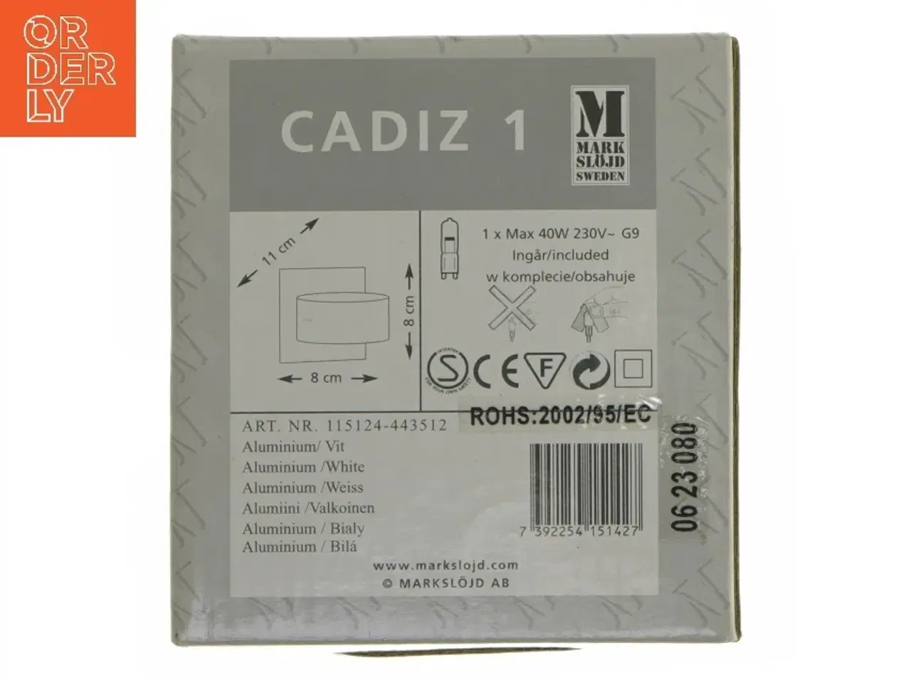 Billede 5 - Væglampe Cadiz 1 fra Mark Sljd (str. Ø 8 cm)