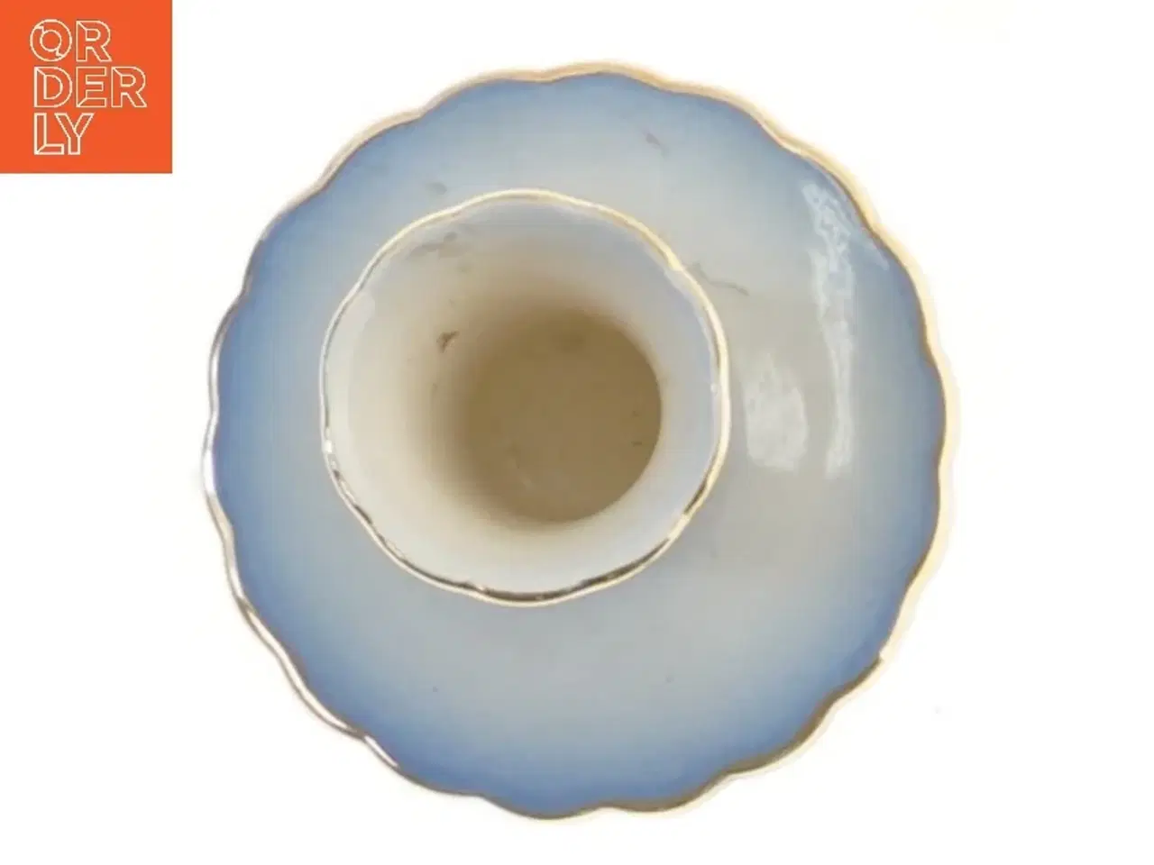 Billede 2 - Lysestage i porcelæn med guldkant(str. 8,5x6 cm) fra Søholm (str. 8,5x6 cm)