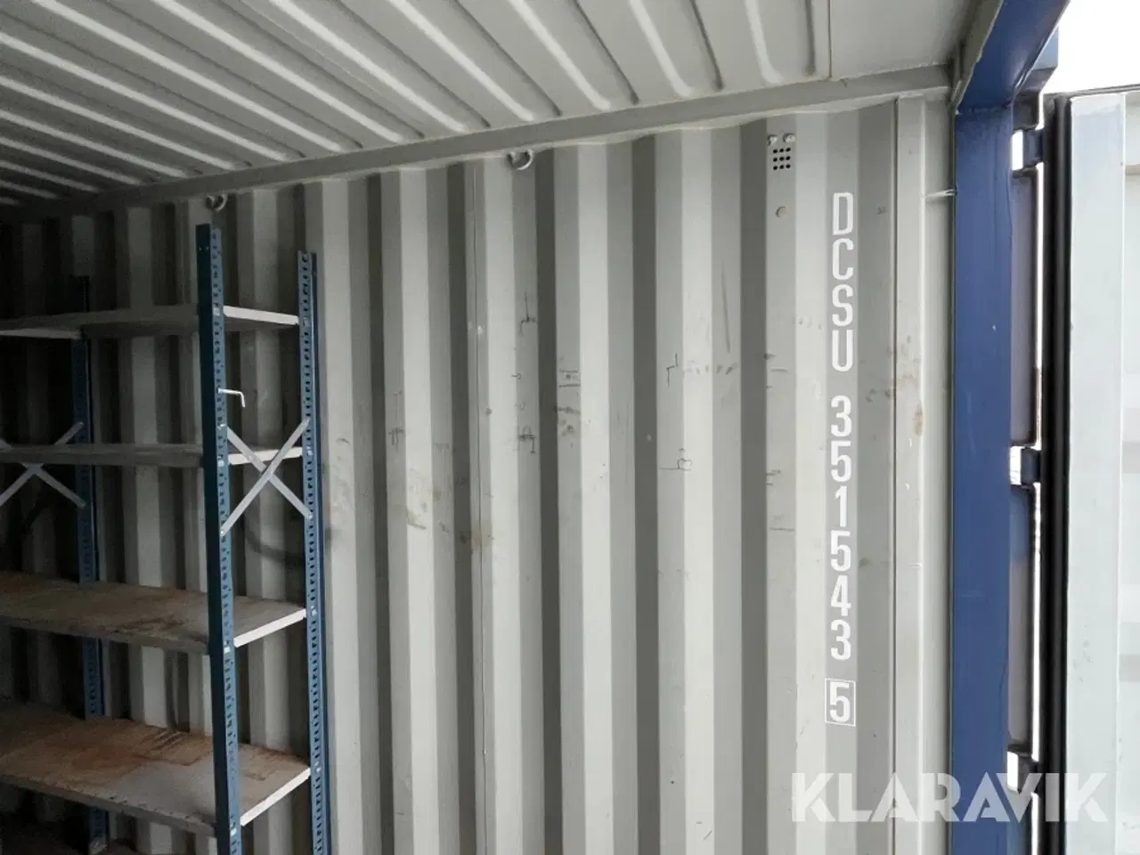 Billede 10 - 20 fods container med reoler og arbejdsbord