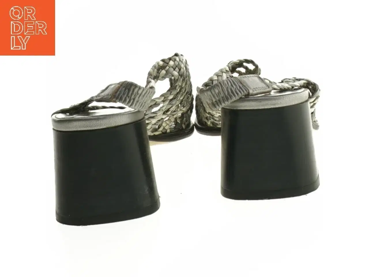 Billede 3 - Flettet damesandaler med blokhæl fra Free Lands (str. 38,5)