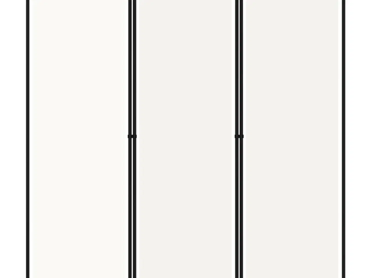 Billede 1 - 3-panels rumdeler 150 x 180 cm hvid
