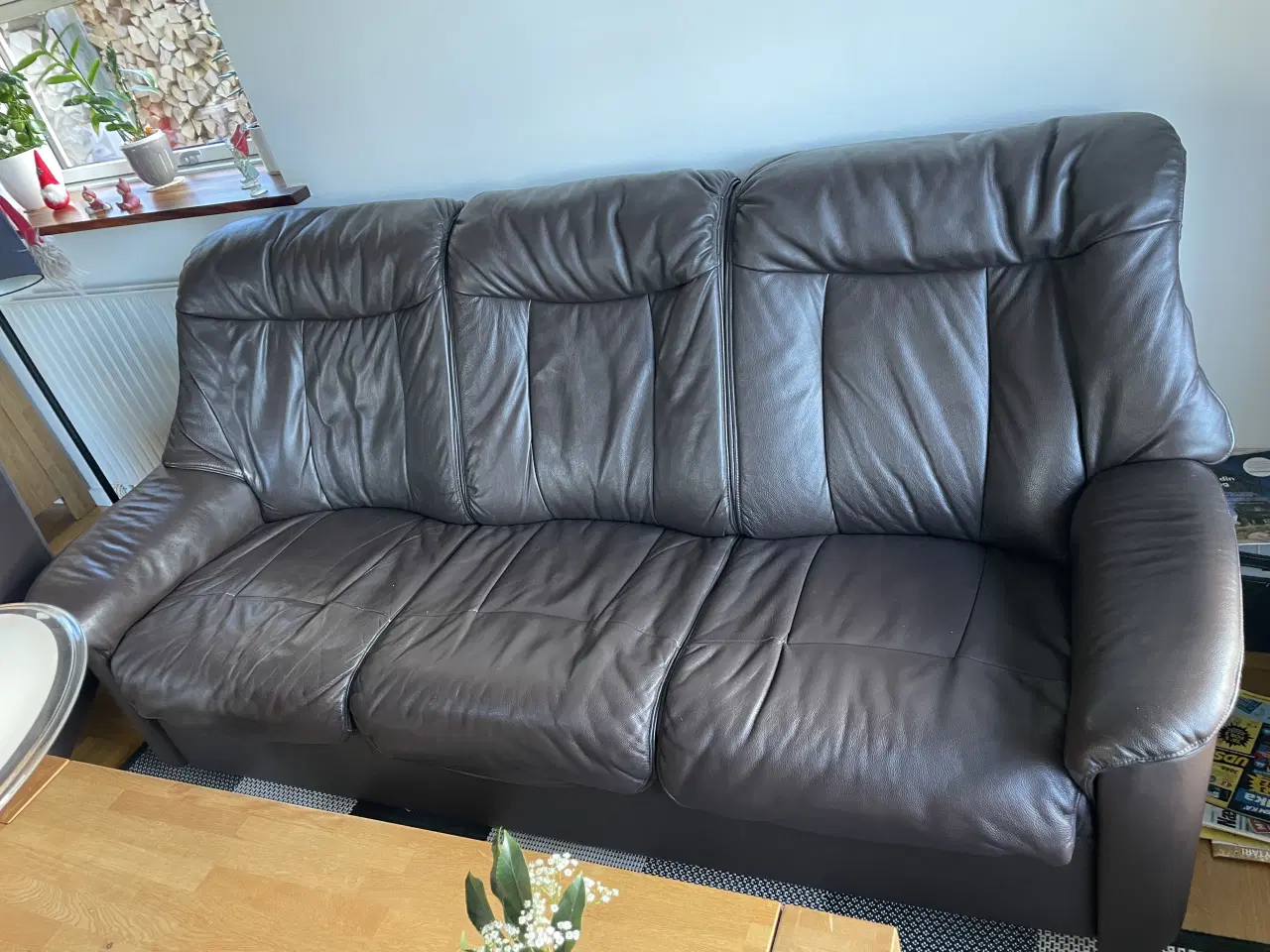 Billede 3 - Komplet Hjort Knudsen læderstue 1 stk StressLes 