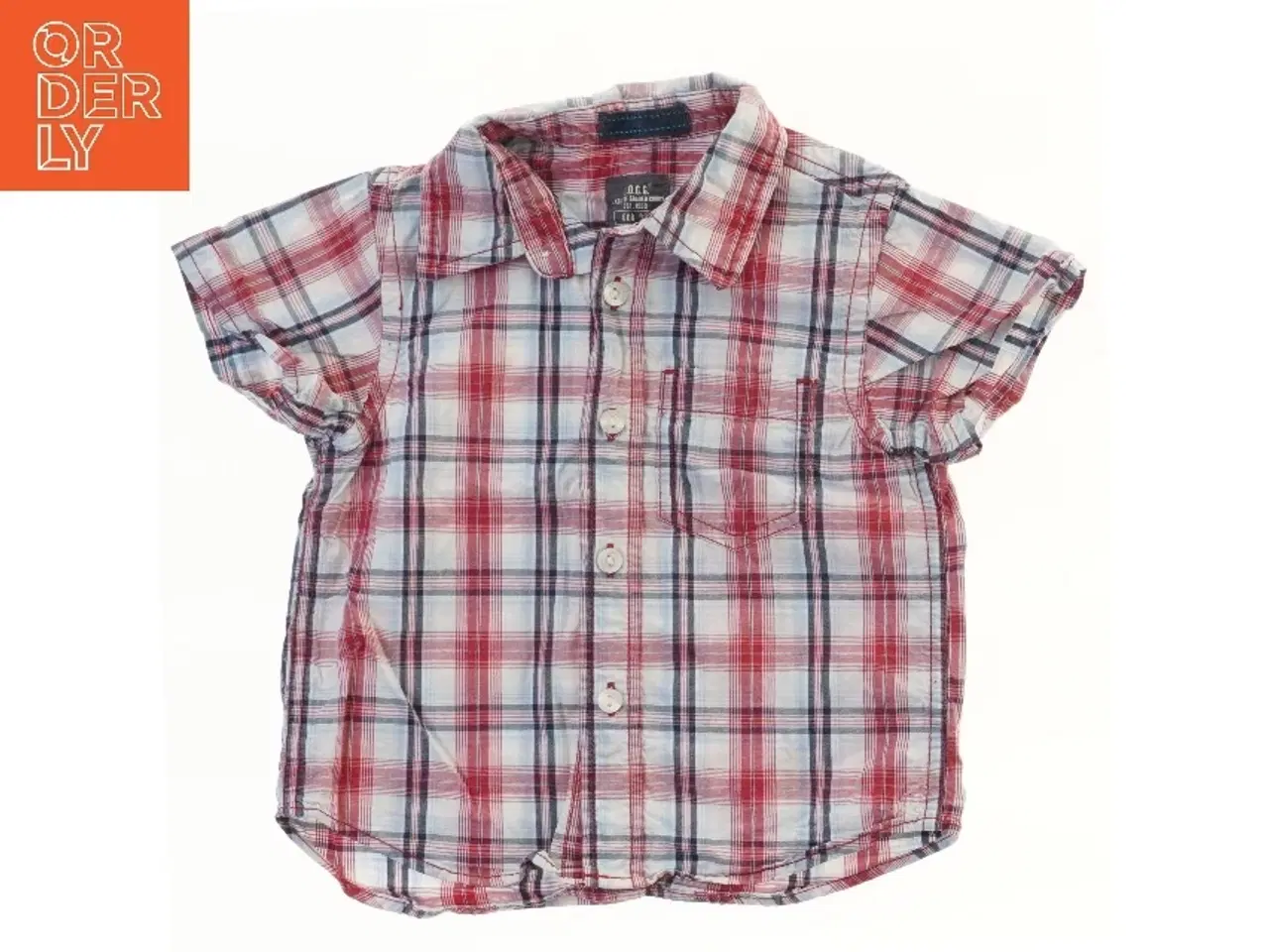 Billede 1 - Kortærmet ternet skjorte til børn fra H&M (str. 92)