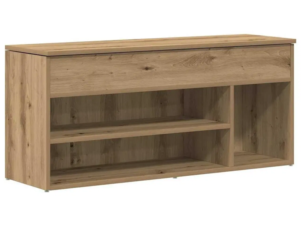 Billede 2 - Skobænk 102x30,5x45 cm konstrueret træ kunsteg