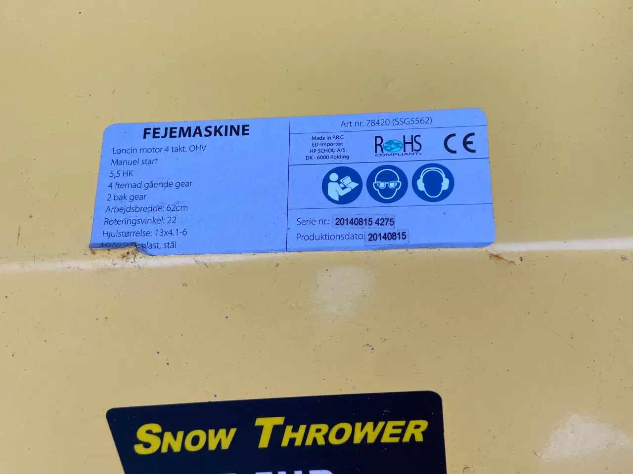 Billede 10 - Snow Thrower Fejemaskine med Opsamler