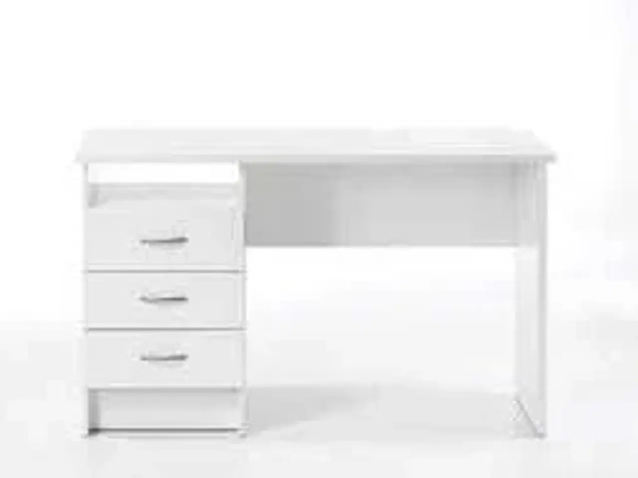 Billede 2 - Function Plus skrivebord - Hvidt træ, m. 3 skuffer