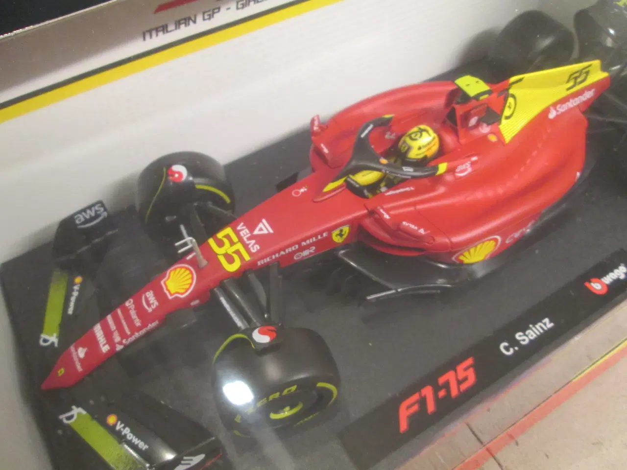 Billede 2 - Modelbil  Ferrari F1-75   Burago  1:18