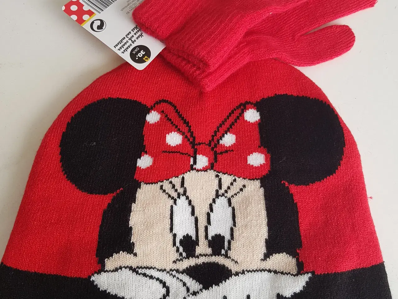 Billede 1 - Hue og handsker, Minnie Mouse