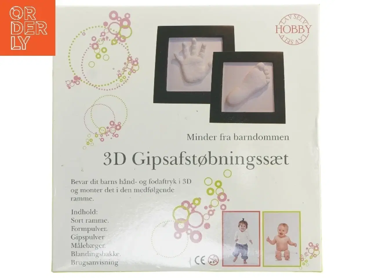 Billede 1 - 3D gipsafstøbningssæt (str. 25x25 cm)