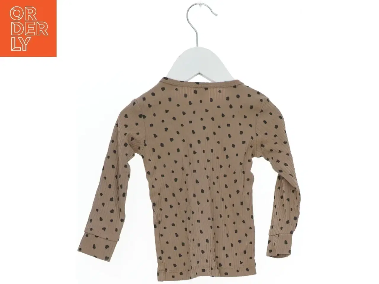 Billede 2 - Langærmet bluse med sorte prikker fra H&M (str. 80)