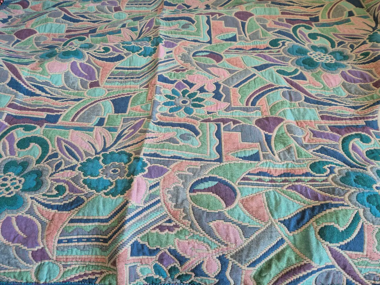 Billede 2 - Sengetæppe dobbeltvævet og vendbart