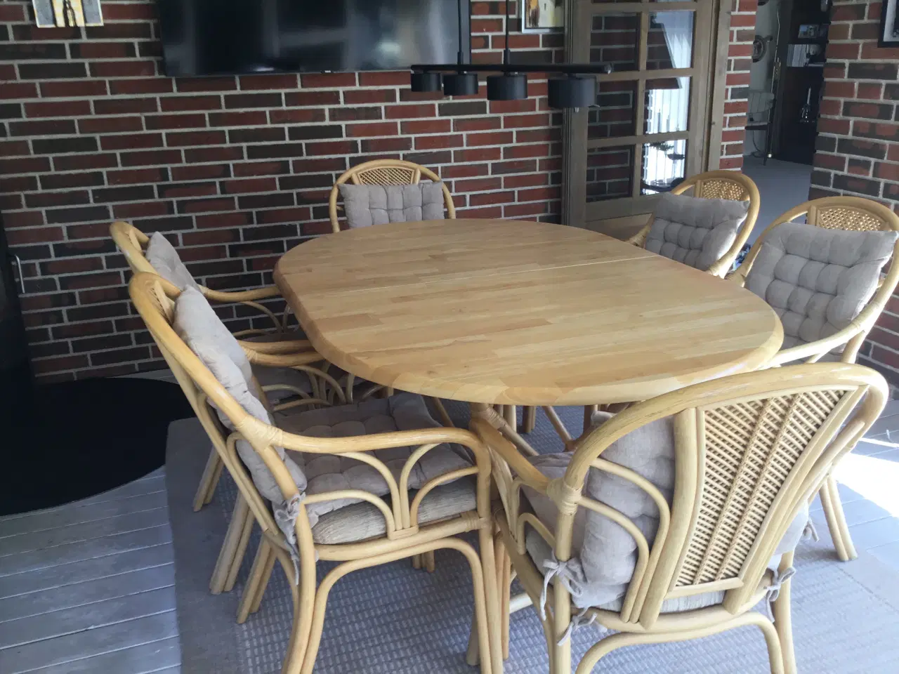 Billede 1 - Bord/stole ideel til ude/havestue/sommerhus