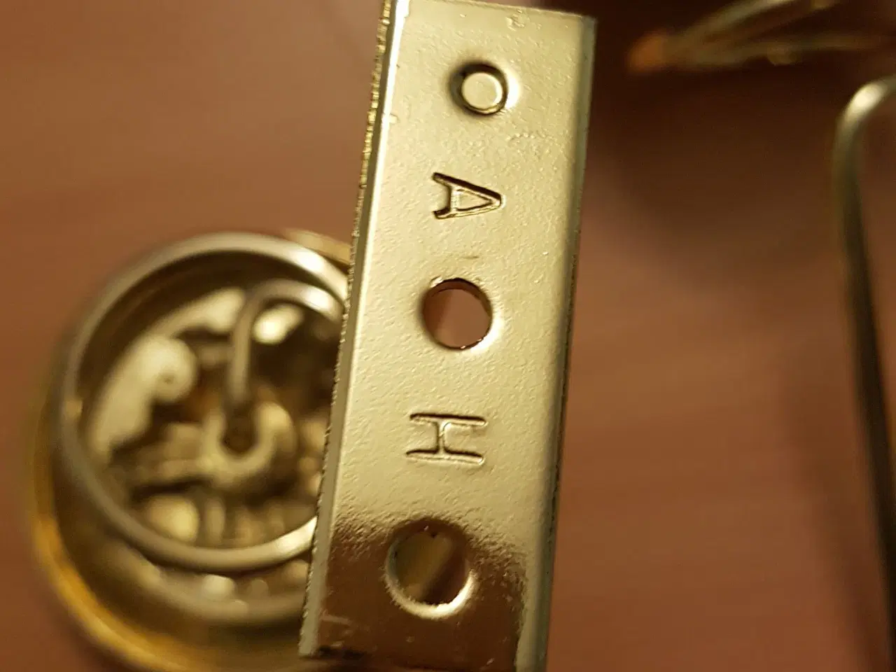 Billede 3 - 2 stk. draperings kroge i messing