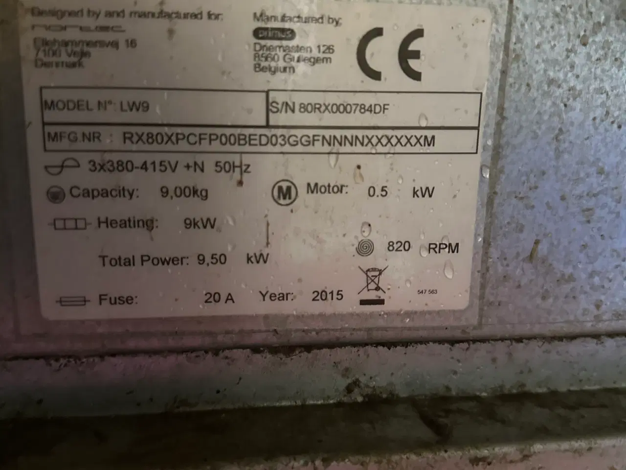 Billede 3 - Industri vaskemaskine primus LW 9