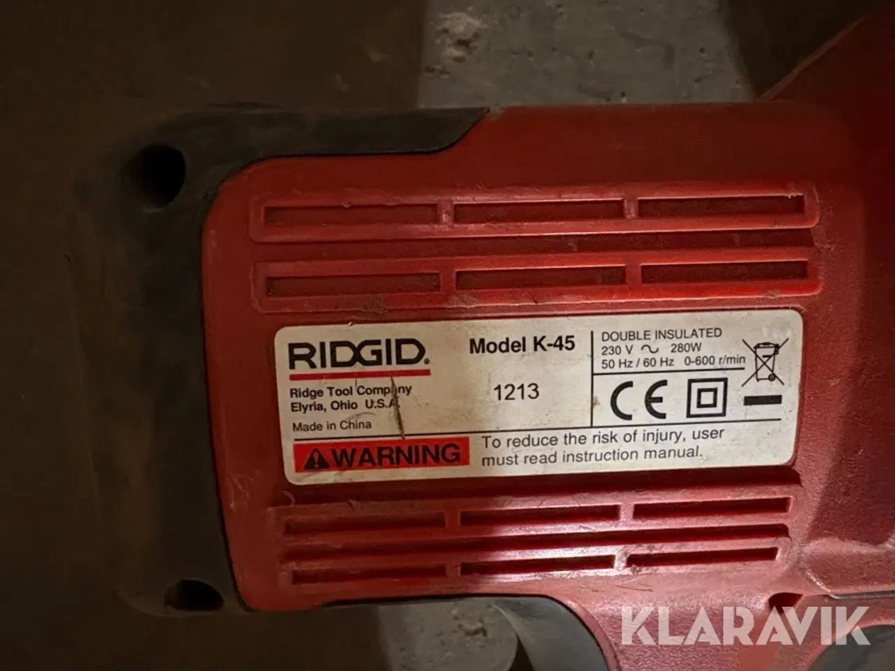 Billede 5 - Klaokrenser elektrisk Rigid K-45