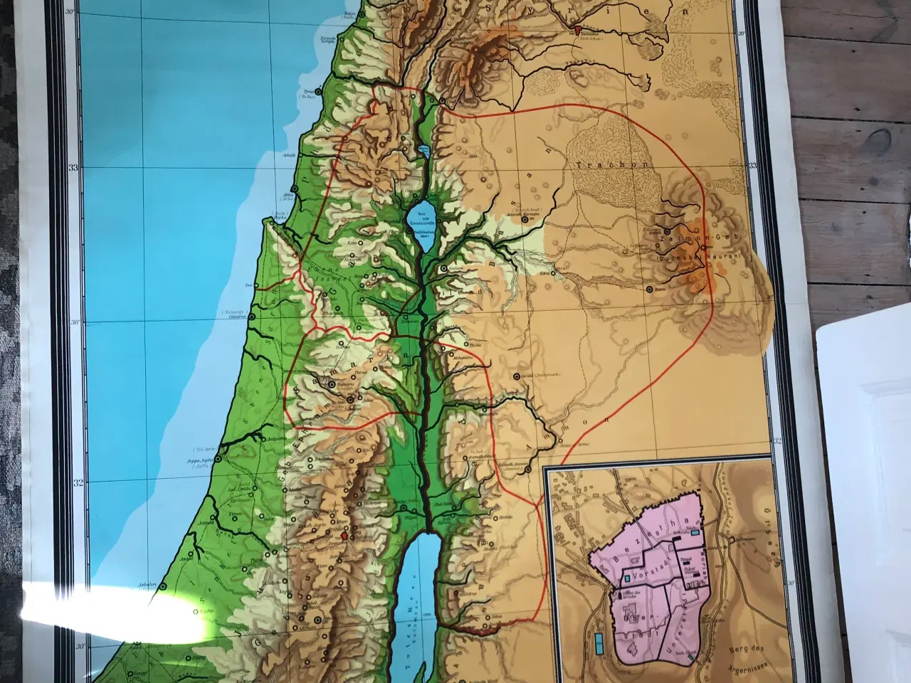 Billede 1 - Skolekort over Palestina