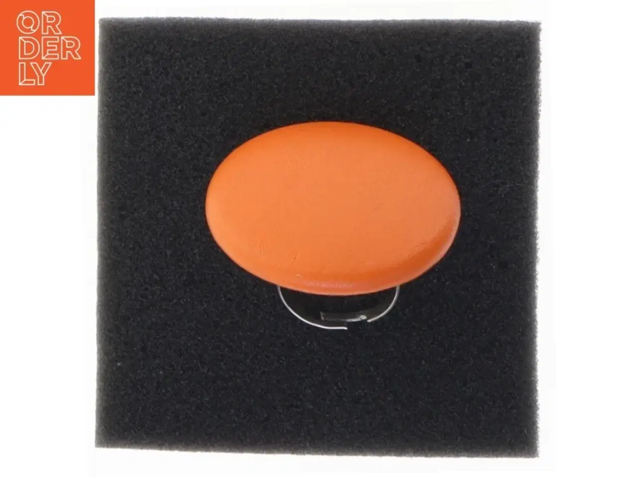 Billede 2 - Orange fingerring (str. Ø 4 cm)