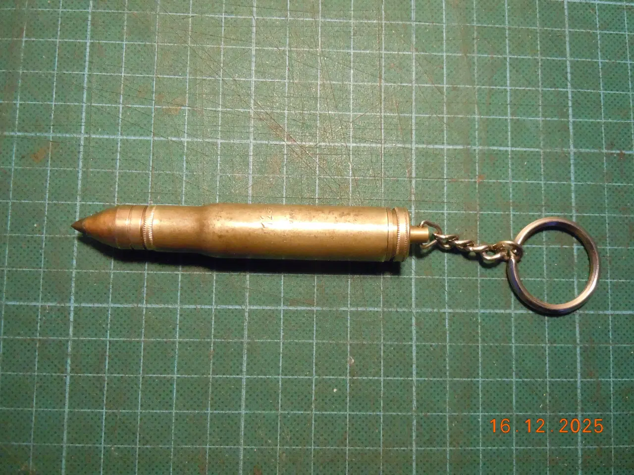 Billede 1 - Pibe i patron med stålspids og nøglering.