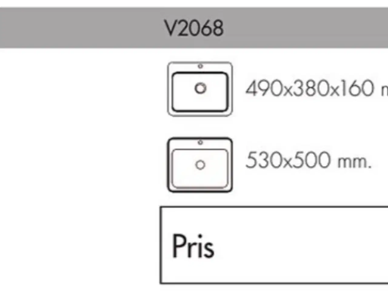 Billede 1 - Ny Horn bordplade med underlimet vask