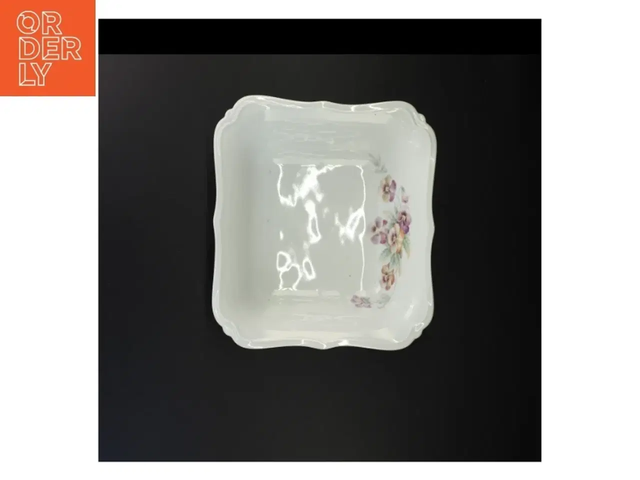 Billede 3 - Porcelænsfad med blomstermotiv fra Bavaria (str. 24 x 24 x 8 cm)