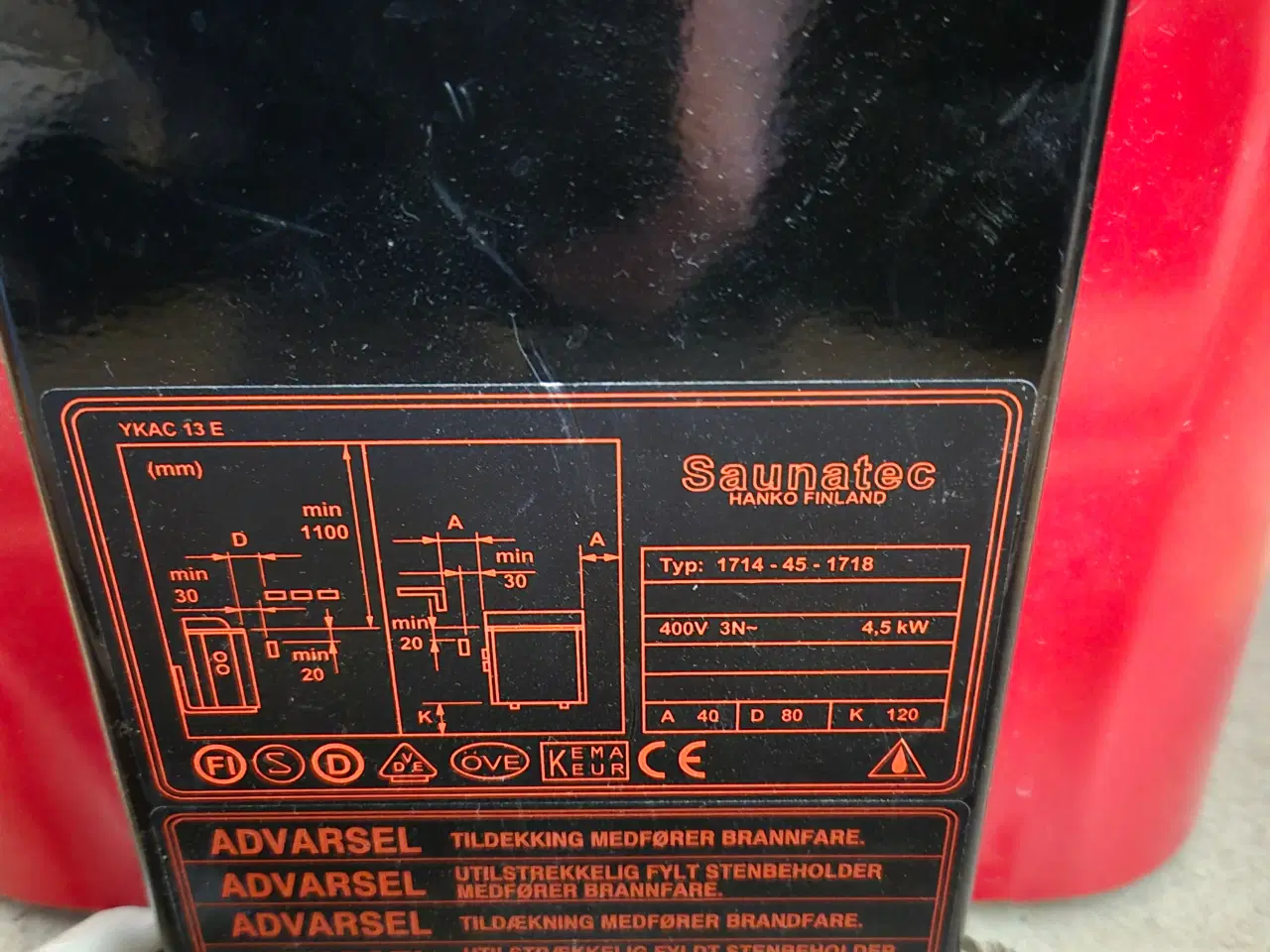 Billede 4 - Helo sauna oven 