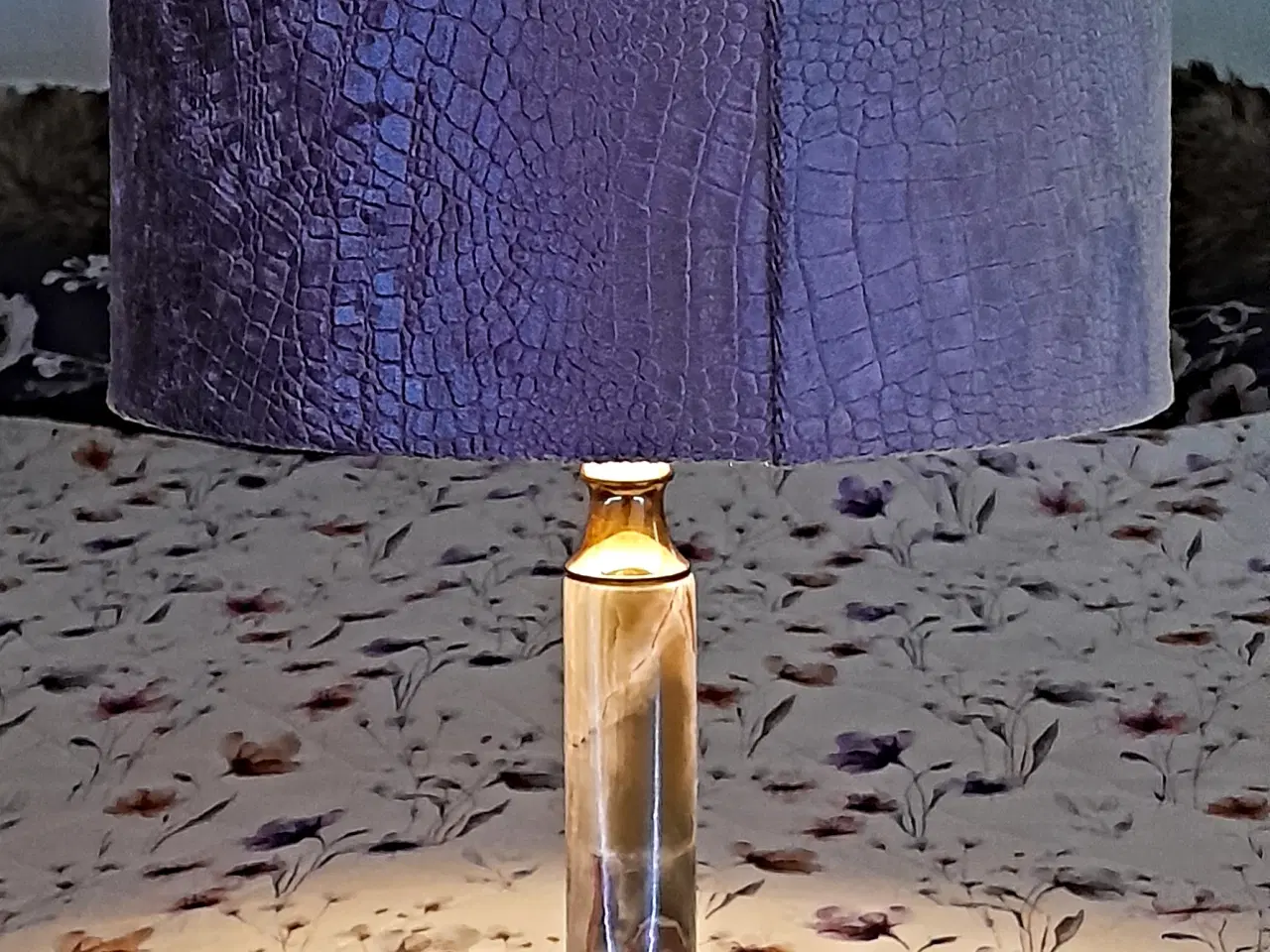 Billede 1 - Komplett Vintage Bordlampe i Jade sten/krystal 