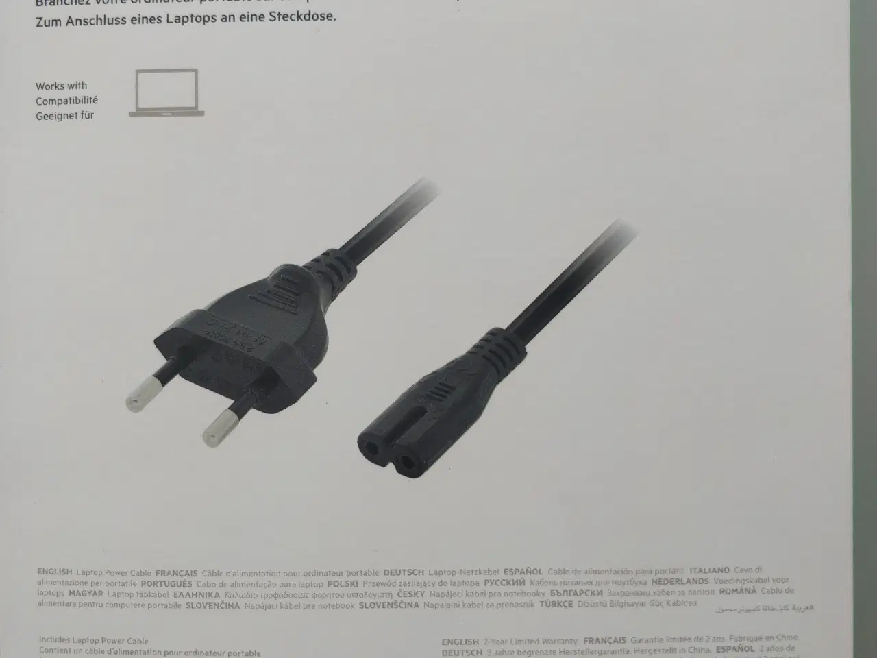 Billede 3 - Belkin C7 figure-8 laptop strømkabel - 1,8 m