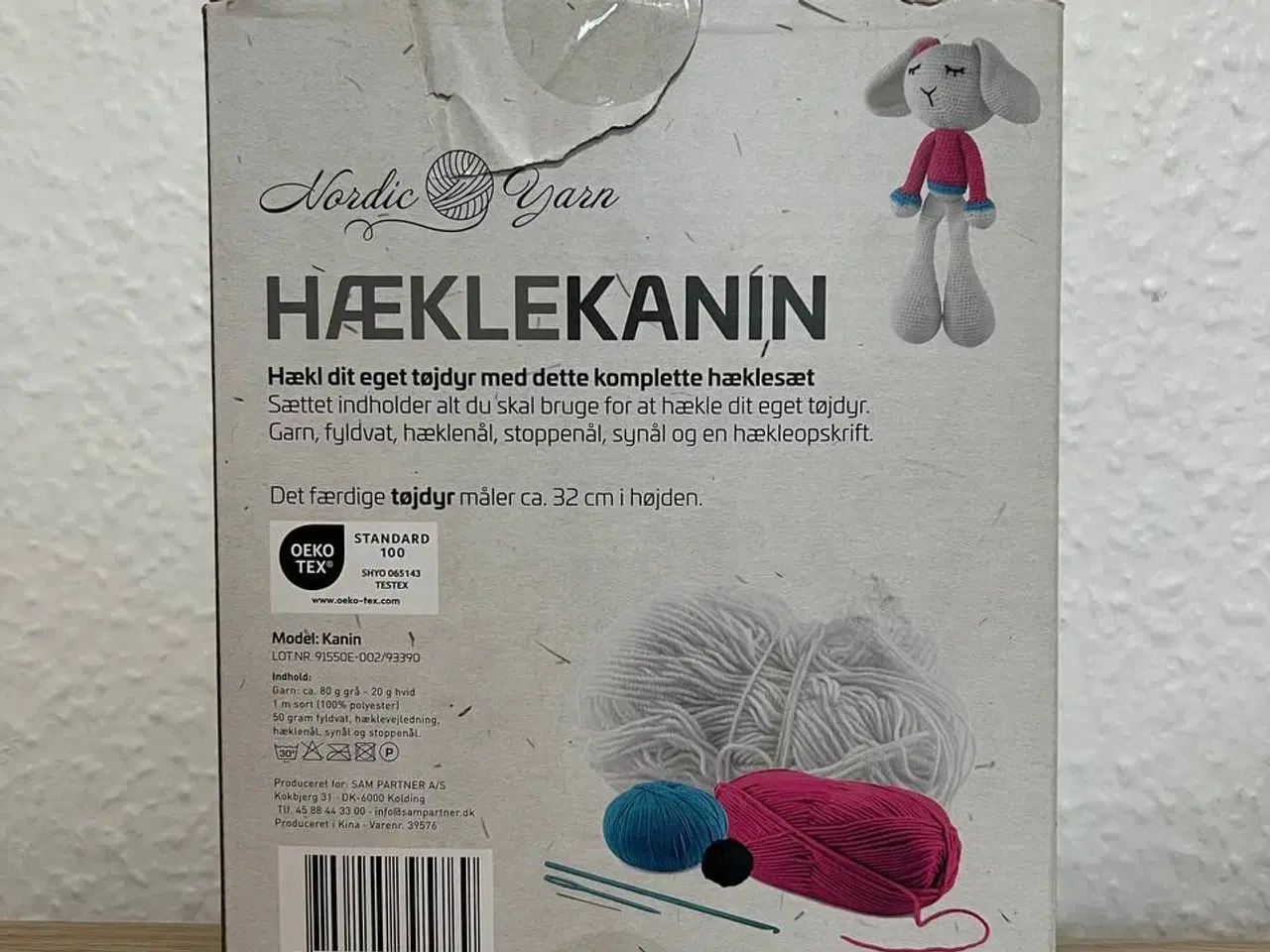 Billede 2 - Hæklesæt – Hæklekaninen fra Nordic Yarn – komplet