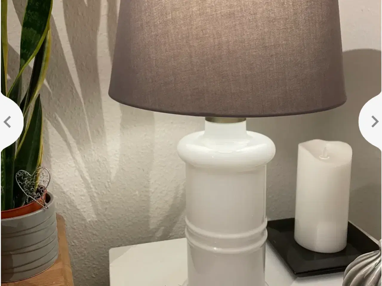 Billede 1 - Stor Holmegaard Apoteker lampe i hvidt porcelæn 