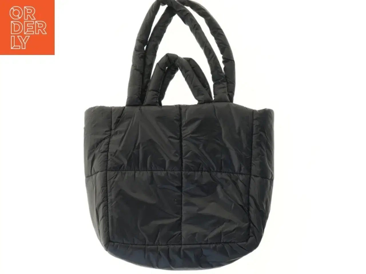 Billede 3 - Sort quiltet skuldertaske (str. 42x46 cm)