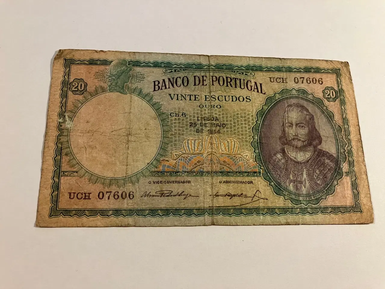 Billede 1 - 20 Escudos Portugal 1954