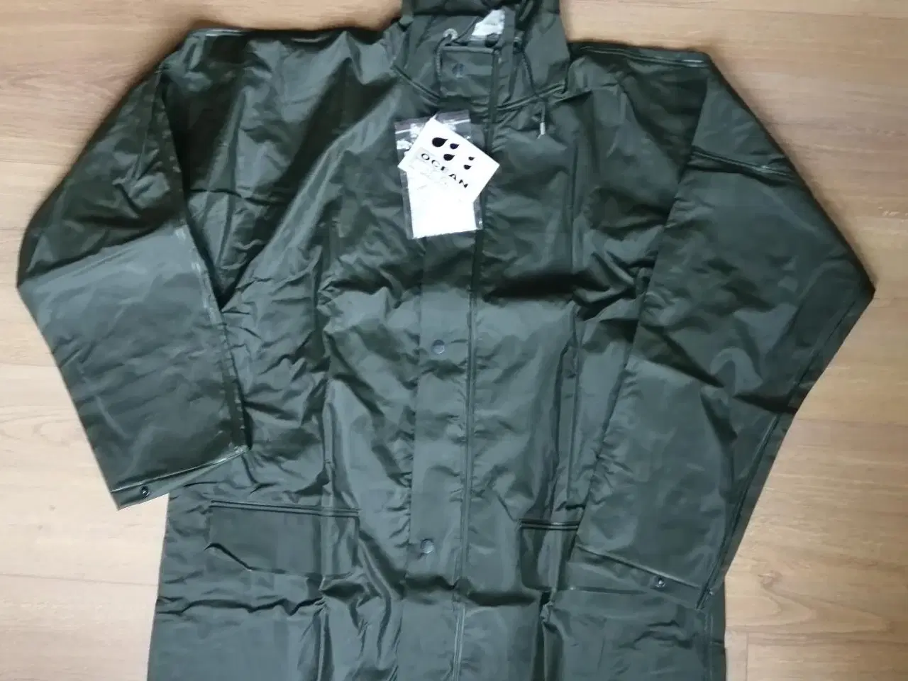 Billede 1 - NY Ocean Regnjakke, vandtæt PVC/Polyester Grøn, XL
