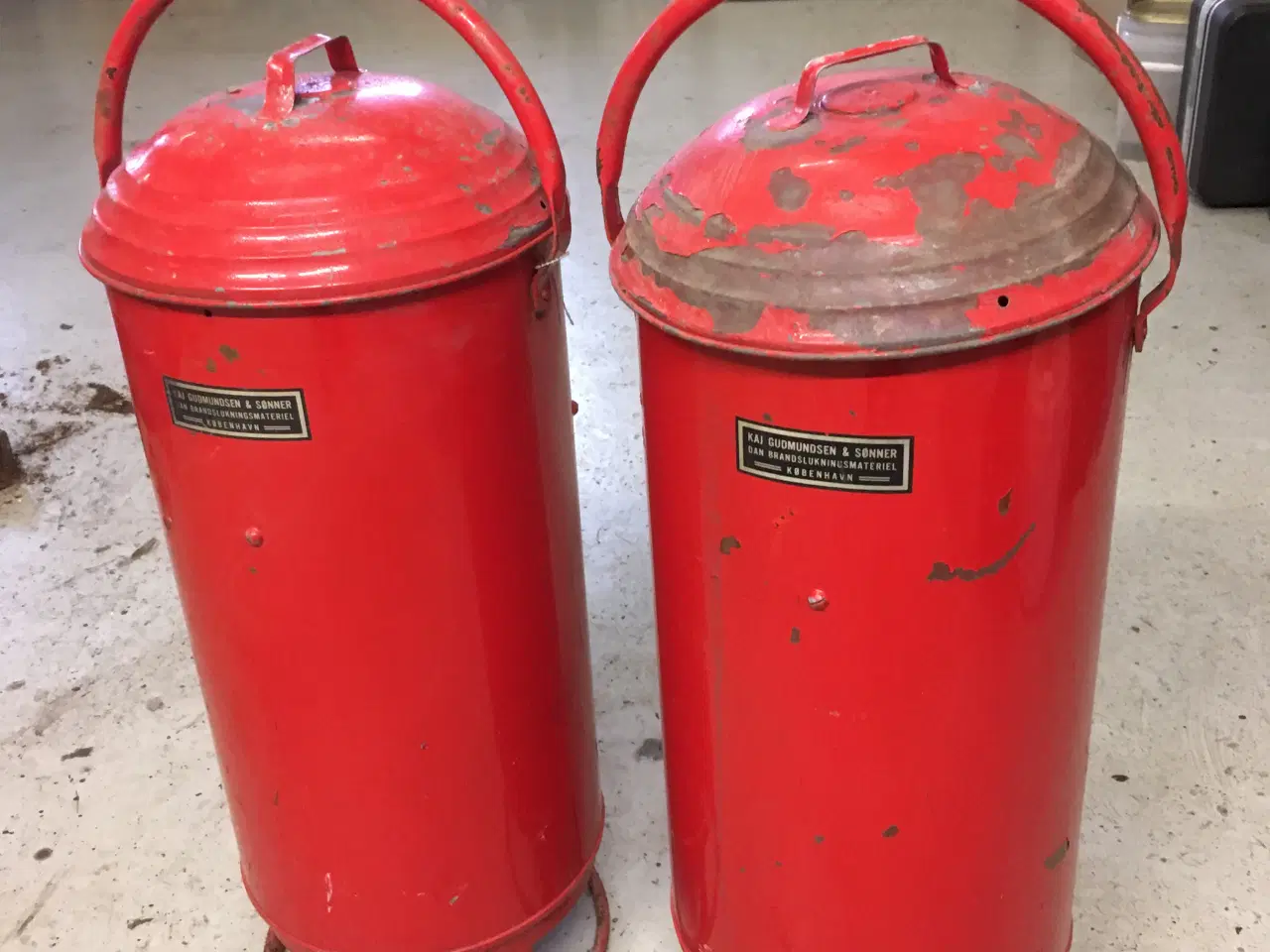 Billede 1 - Kobber Brandspande + Zink affaldsspand