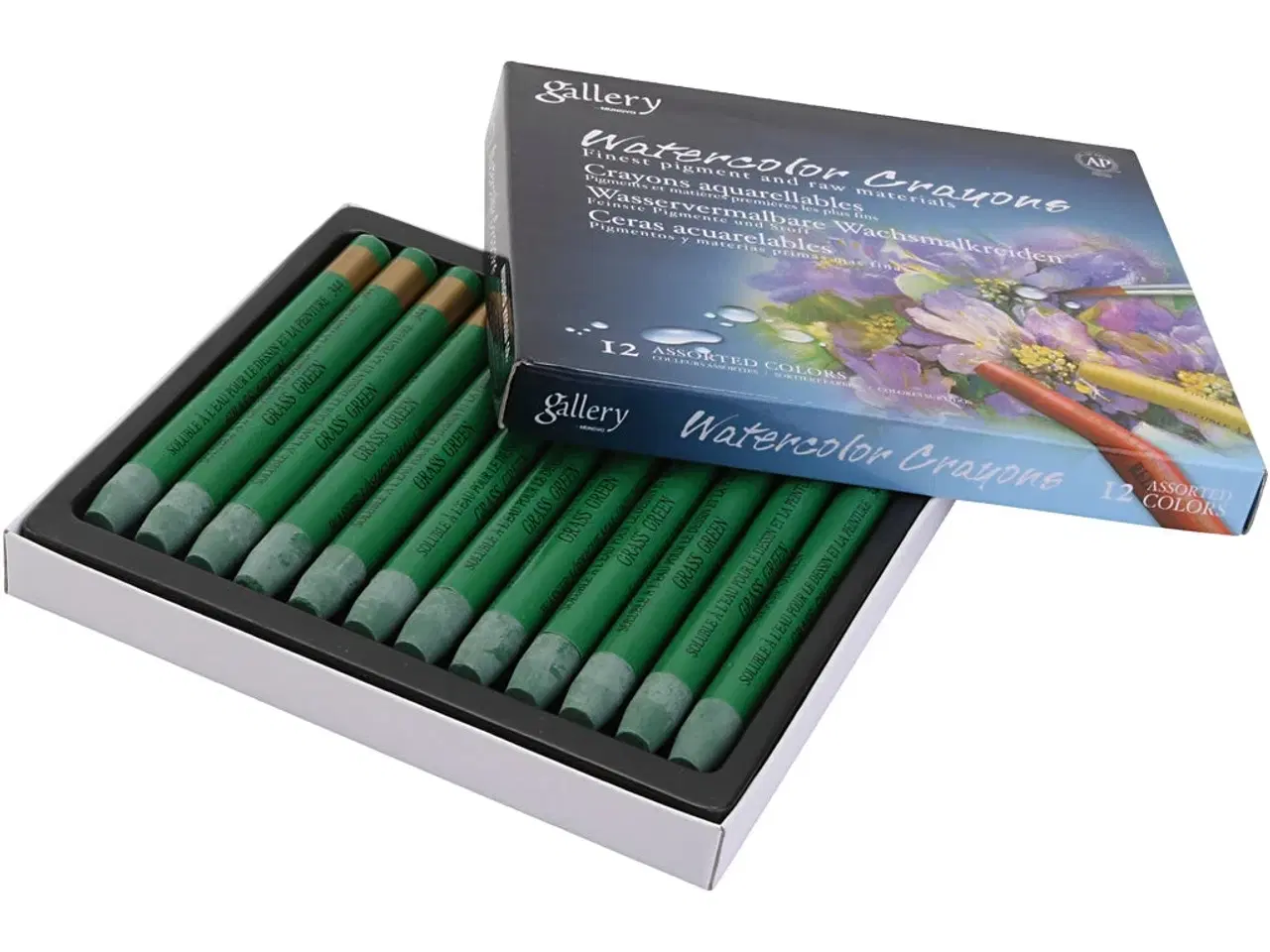 Billede 1 - Gallery Akvarel Græsgrøn - 12 stk. Høj Kvalitet